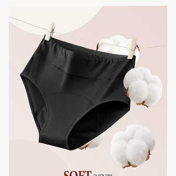New Women's Set Of 3 Black Period/ Incontinence/Post Partum Underpants, Size 2X - Picture 9 of 11